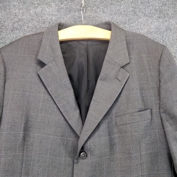 Jos. A. Bank Blazer Jacket Mens 3-Button Long Sleeve Gray Shoulder Pad - Picture 4 of 13